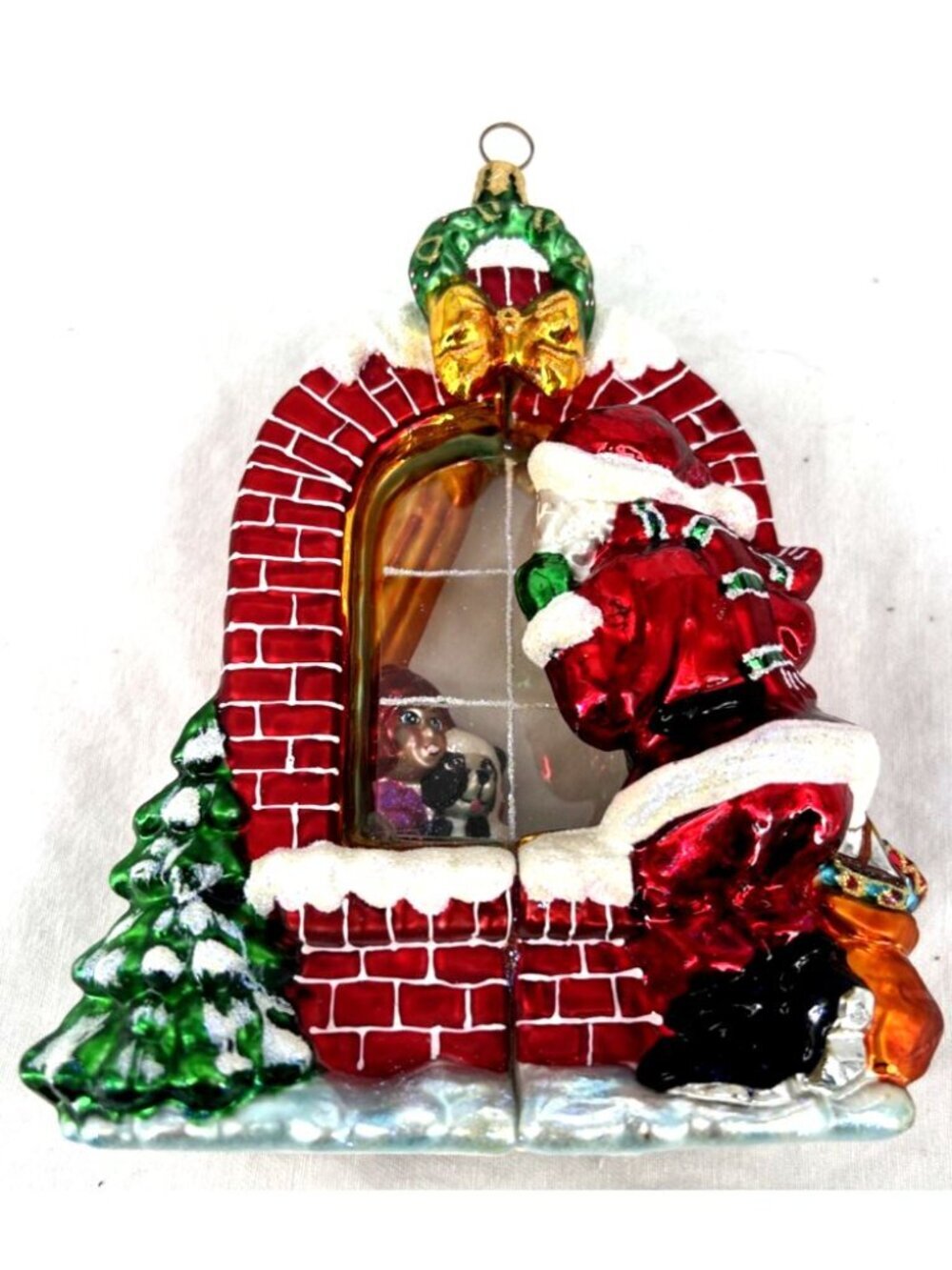 Radko Claus Encounters Blown Glass Ornament 2 Sided 2003 6" Tall - Picture 3 of 8